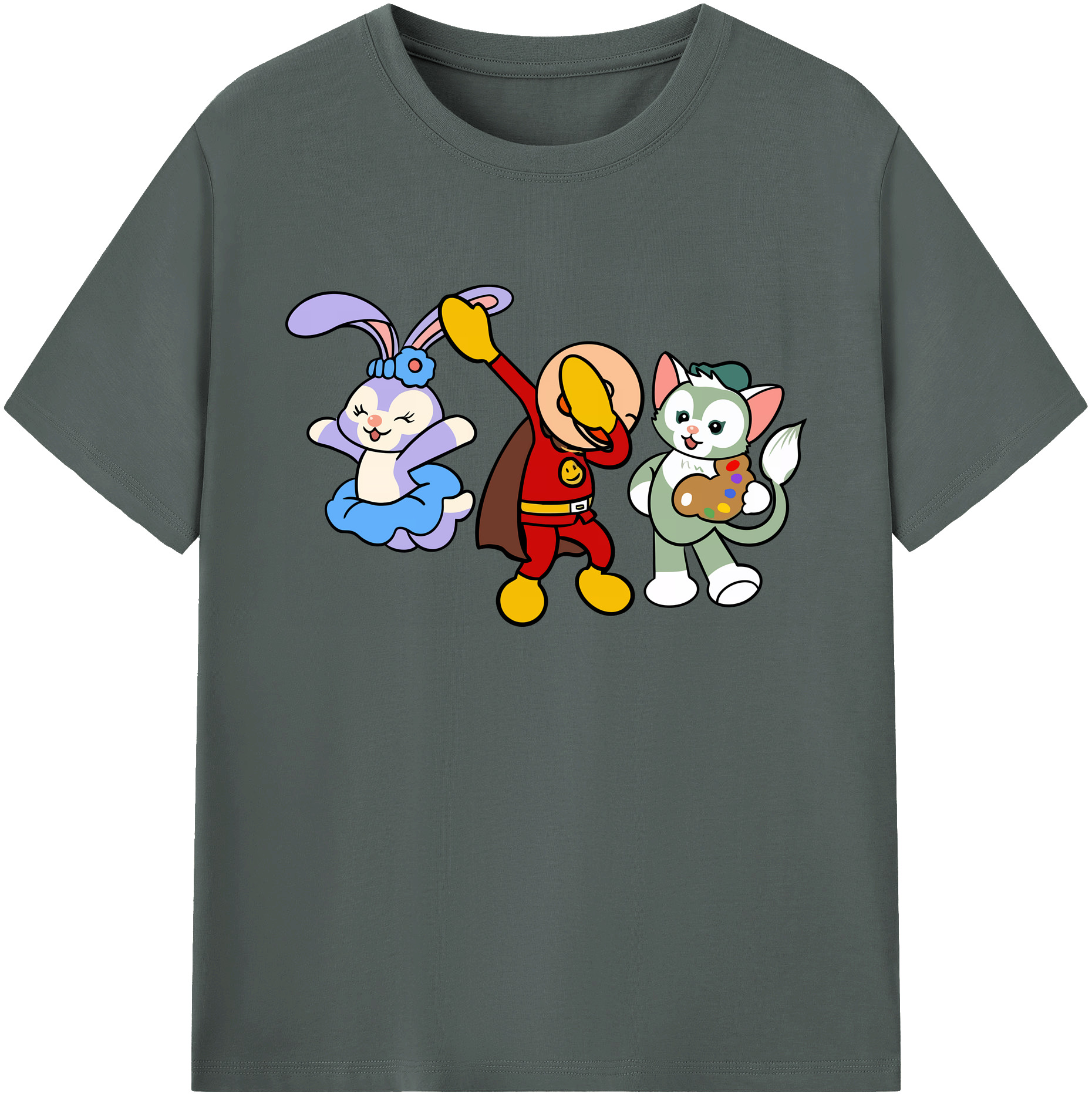 （画像用） アンパンマン Anpanman 綿100％ メンズ半袖Tシャツ｜肌触りやわらか＆通気性